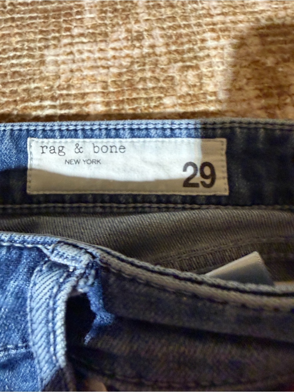 rag & bone women’s mid-blue Casey high rise flare jeans 30 inch L - Picture 2 of 7